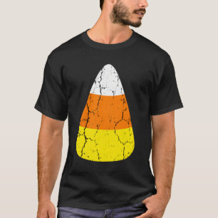 Camiseta Arte Distorcida de Candy Corn Halloween