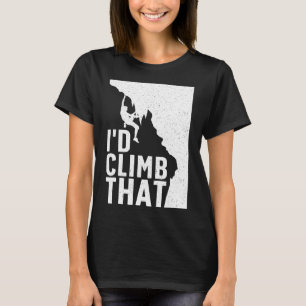 Camiseta Arte Divertida de Escalada em Rocha para Homens Mu