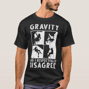Camiseta Arte Divertida de Escalada em Rocha para Homens Mu