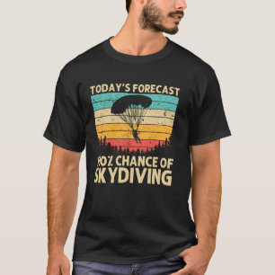 Camiseta Arte Divertida de Paraquedismo para Homens Mulhere