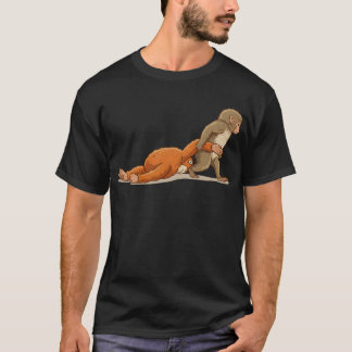 Camiseta Arte do Amigo de Pelúcia do Macaco Punch Baby