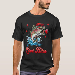 Camiseta Arte do Amor de Peixe-Bass Fofo