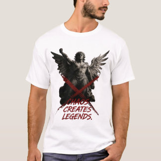 Camiseta Arte do Anjo Caído Criador de Caos Lendário