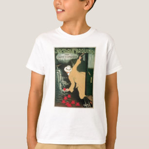 Camiseta Arte do anúncio da bebida do café do vintage de