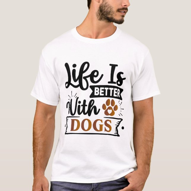 Camiseta Arte do Cachorro Positivo | Citação Motivacional (Frente)
