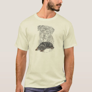 Camiseta Arte do cão de Rottweiler