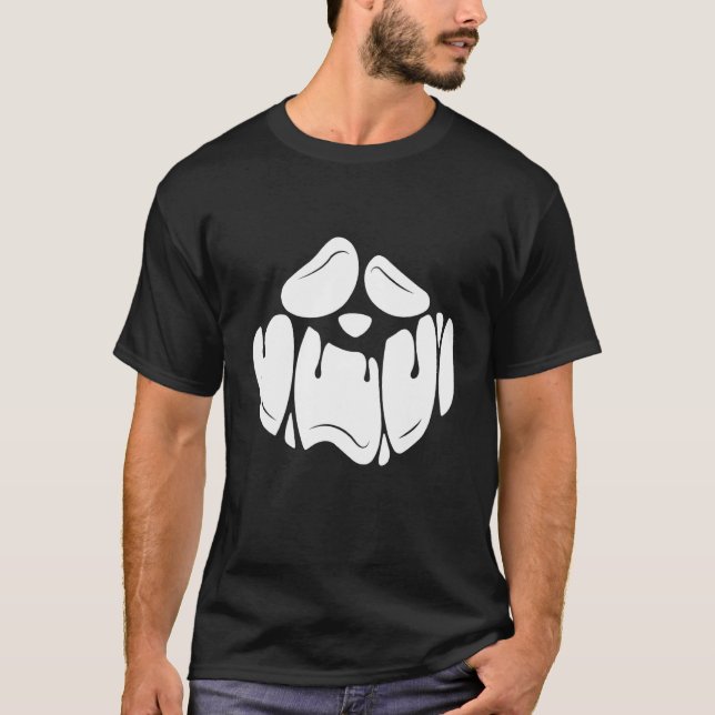 Camiseta Arte do Carnaval de Figuras de Abóbora de Hallowee (Frente)