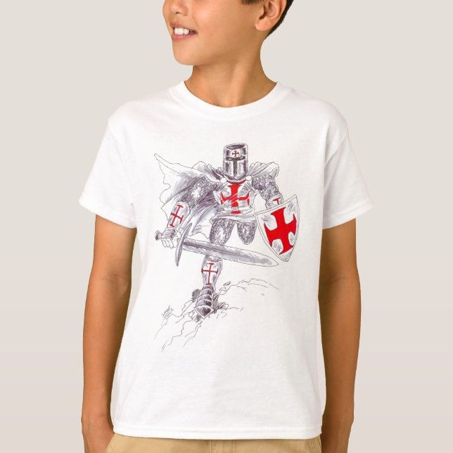Camiseta Arte do cavaleiro de Templar (Frente)