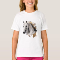 Arte do Cavalo Branco Galopante Graça