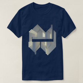 Camiseta Arte do conceito da arquitetura da reflexão 01 da