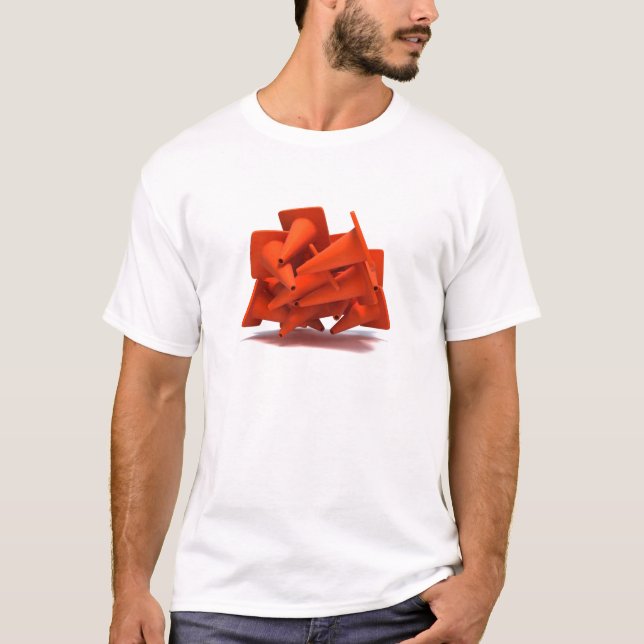 Camiseta arte do cone do tráfego (Frente)
