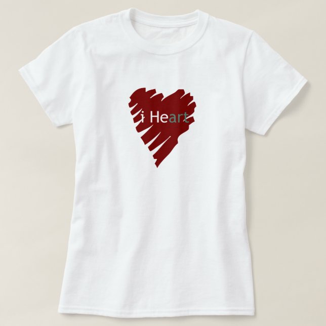 Camiseta Arte do Coração (Frente do Design)