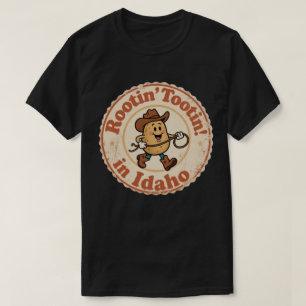 Camiseta Arte do Cowboy da Batata de Idaho Rootin 'Tootin'