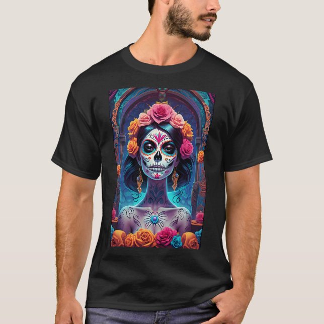 Camiseta Arte do Crânio do Açúcar - Abrace a legância (Frente)