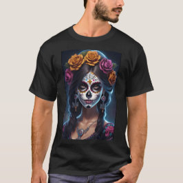 Camiseta Arte do Crânio do Açúcar - Legitimidade Floral