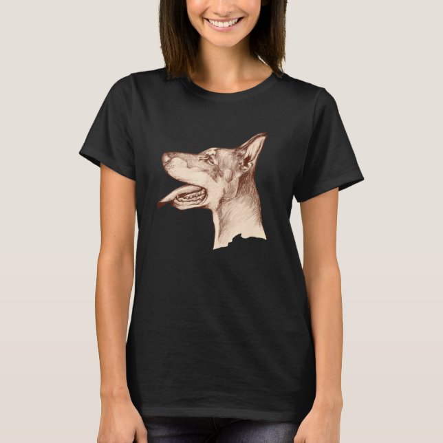 Camiseta Arte do Doberman Pinscher (Frente)
