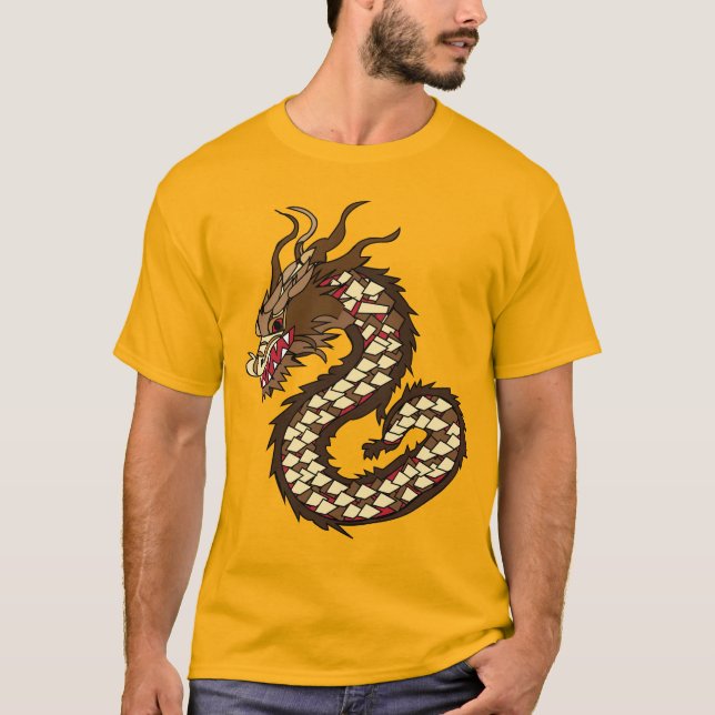 Camiseta Arte do Dragão Chinês (Frente)