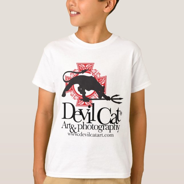 Camiseta Arte do gato do diabo (Frente)