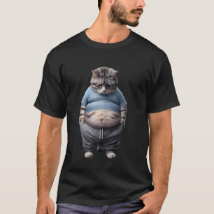 Camiseta Arte do Gato Gordo da Eagerlys - Barriga - Gato Tr
