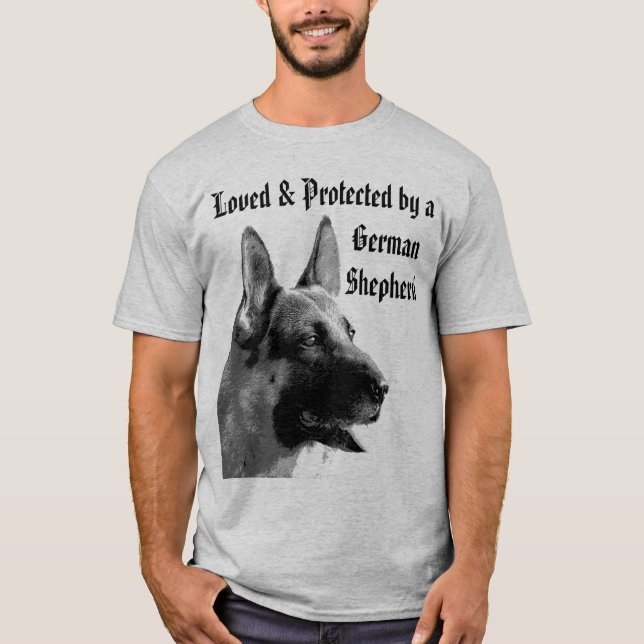 Camiseta Arte do german shepherd (Frente)