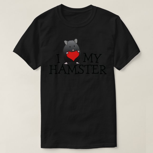 Camiseta Arte do Hamster do Urso Negro Sírio (Frente do Design)