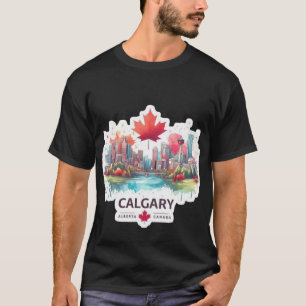 Camiseta Arte do Horizonte de Calgary Canadá