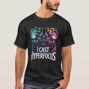Camiseta Arte do jogador de feitiço mágico de hiperfoco Aut