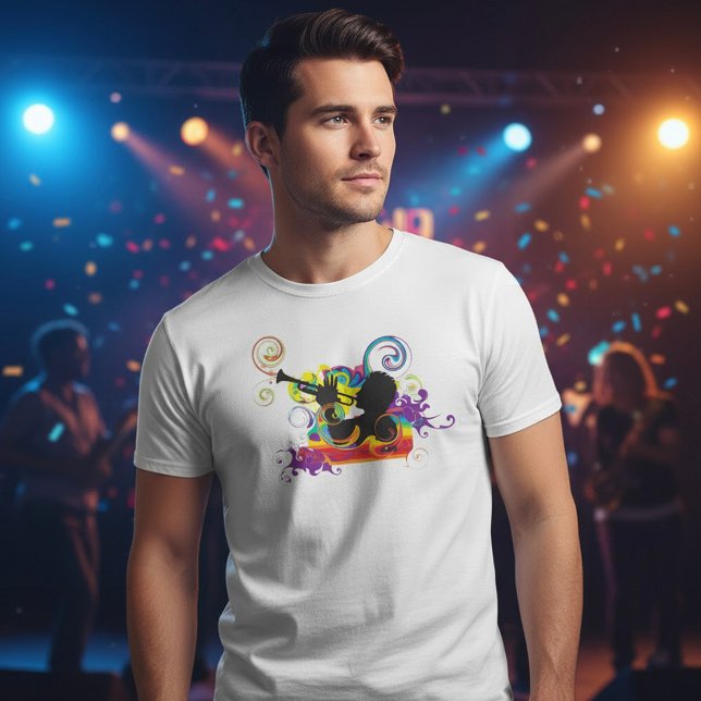 Camiseta Arte Do Jogador De Trompetes (Criador carregado)