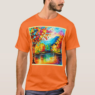 Camiseta Arte do Lago Rainbow Autumn