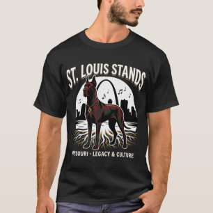Camiseta Arte do Legado Cultural do Grande Dane de St. Loui