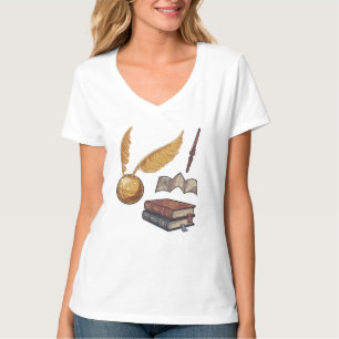 Camiseta Arte do Livro de Feitiços, Varinha de Feiticeiro,