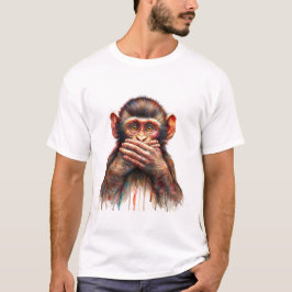 Camiseta Arte do Macaco Fale Não Mal