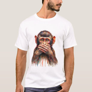 Camiseta Arte do Macaco Fale Não Mal