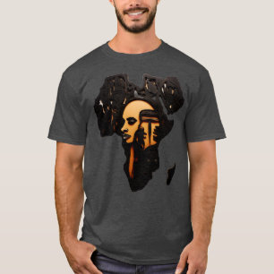 Camiseta Arte do Mapa Africano