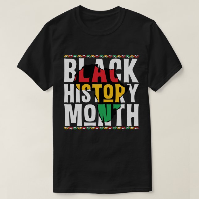 Camiseta Arte do Mês da História Negra (Frente do Design)