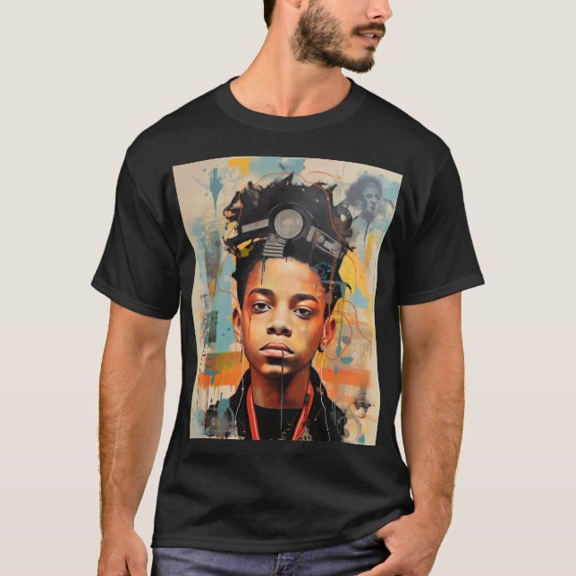 Camiseta arte do mês negro do orgulho americano africano (Frente)