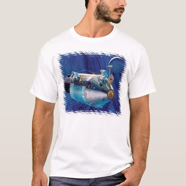 Camiseta Arte do Módulo de Comando e Serviço da Apollo 15 d (Frente)
