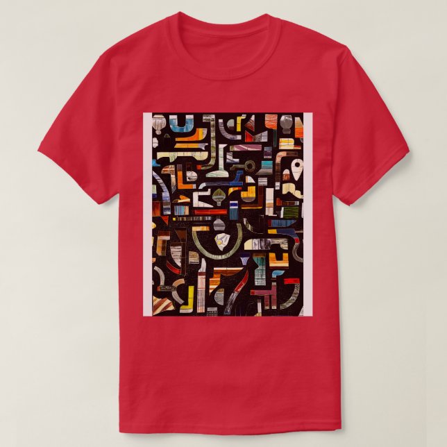 Camiseta Arte do Mosaico do Brooklyn NY (Frente do Design)