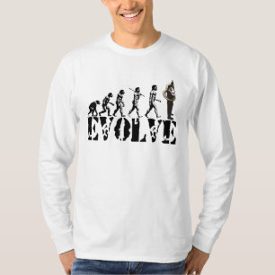Camiseta Arte do Musical da evolução das tubas da tuba do