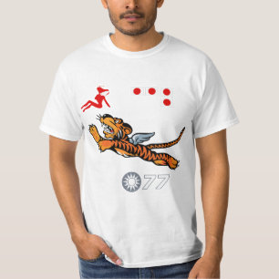 Camiseta Arte do nariz de Flying Tigers WWII