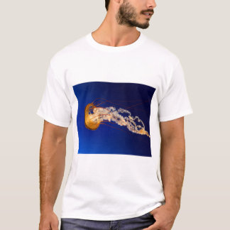 Camiseta Arte do Oceano de Água-viva Luminosa