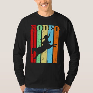 Camiseta Arte do País Anel do Cavalo de Rodeio Retroativo