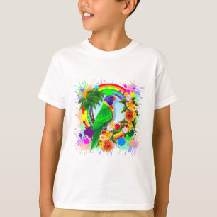 Camiseta Arte do papagaio de Lorikeet do arco-íris