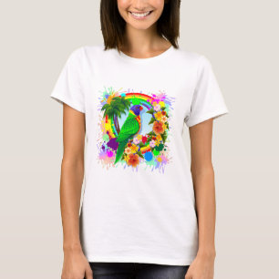 Camiseta Arte do papagaio de Lorikeet do arco-íris