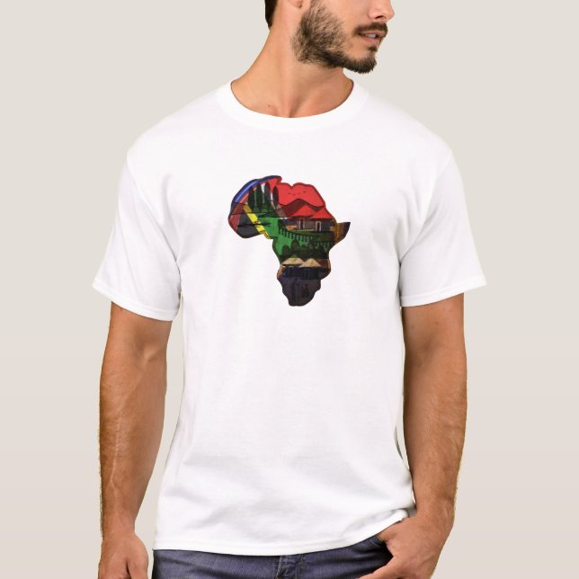 Camiseta Arte do Patrimônio Africano - Uma Fusão Cultural (Frente)