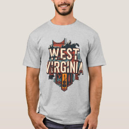 Camiseta Arte do Patrimônio Estadual da Virgínia Ocidental