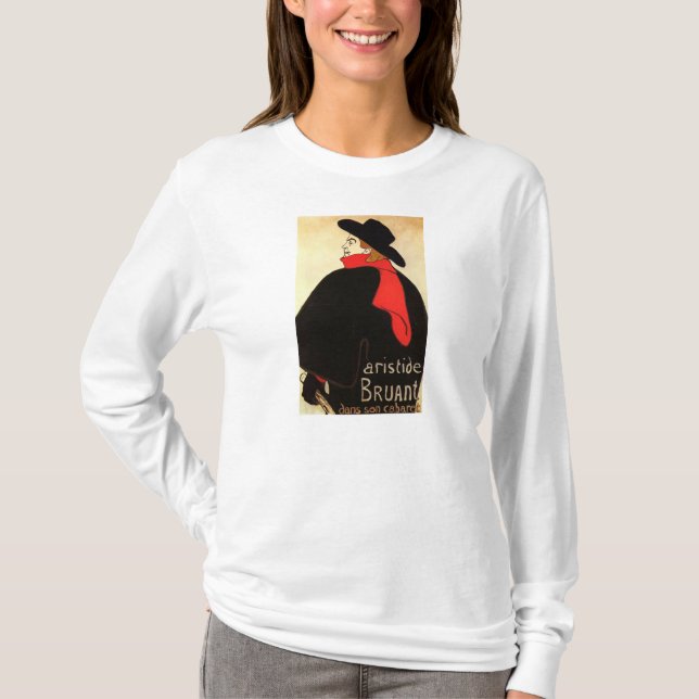 Camiseta Arte do poster de Toulouse Lautrec (Frente)
