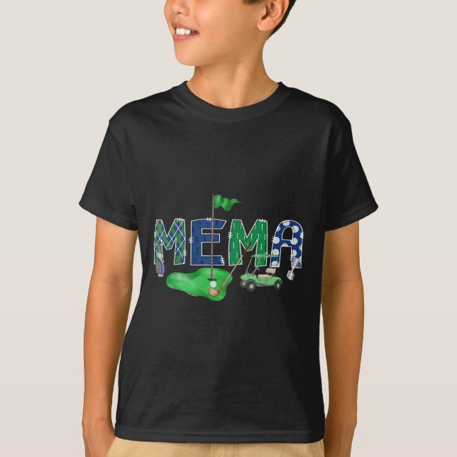 Camiseta Arte do Primeiro Buraco de Golfe Mema (Frente)