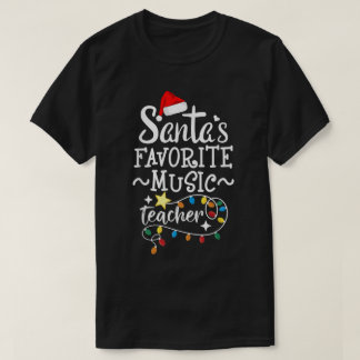 Camiseta Arte do Professor de Música Favorito do Papai Noel