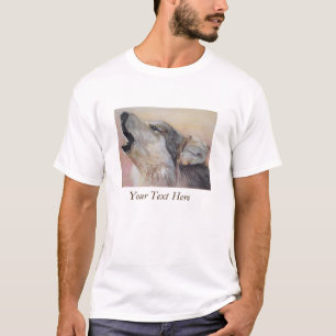 Camiseta arte do realista da pintura dos animais selvagens